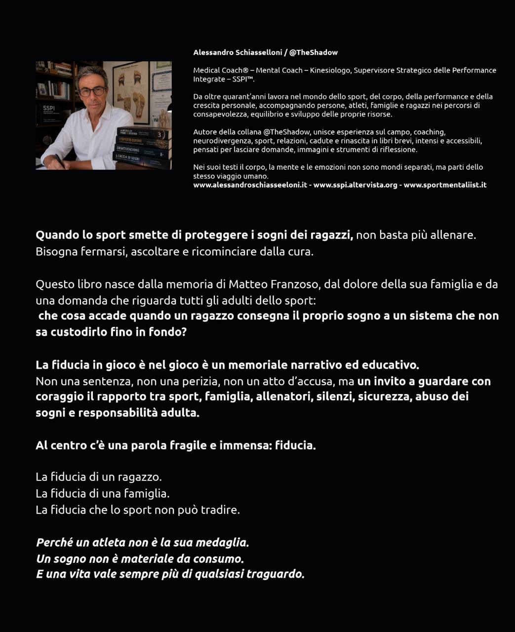 Testo editoriale del libro La fiducia nel gioco è in gioco